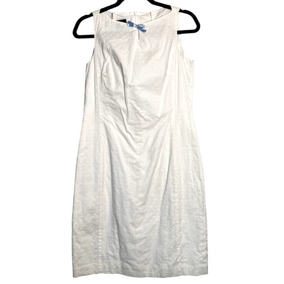 LAUREN by Ralph Lauren Women's White Eyelet Sleeveless Dress Size 8 - Picture 1 of 6